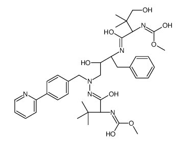 methyl N-[(2S)-1-[2-[(2S,3S)-2-hydroxy-3-[[(2S)-4-hydroxy-2-(methoxycarbonylamino)-3,3-dimethylbutanoyl]amino]-4-phenylbutyl]-2-[(4-pyridin-2-ylphenyl)methyl]hydrazinyl]-3,3-dimethyl-1-oxobutan-2-yl]carbamate结构式