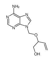 2-[(6-aminopurin-9-yl)methoxy]but-3-en-1-ol Structure