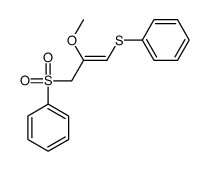 [3-(benzenesulfonyl)-2-methoxyprop-1-enyl]sulfanylbenzene结构式