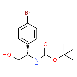 tert-Butyl N-[(1S)-1-(4-bromophenyl)-2-hydroxyethyl]carbamate Structure