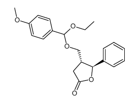 (4R,5S)-4-[Ethoxy-(4-methoxy-phenyl)-methoxymethyl]-5-phenyl-dihydro-furan-2-one结构式