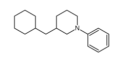 3-(cyclohexylmethyl)-1-phenylpiperidine结构式