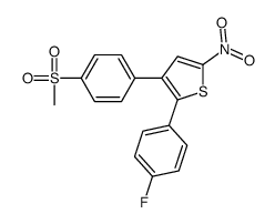 2-(4-fluorophenyl)-3-(4-methylsulfonylphenyl)-5-nitrothiophene结构式