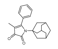 1-adamantyl-4-methyl-5-phenyl-2,3-dihydropyrrole-2,3-dione结构式