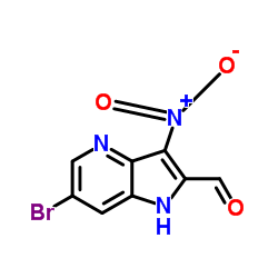 6-Bromo-3-nitro-1H-pyrrolo[3,2-b]pyridine-2-carbaldehyde结构式