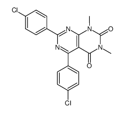 5,7-bis(4-chlorophenyl)-1,2,3,4-tetrahydro-1,3-dimethylpyrimido<4,5-d>pyrimidine-2,4-dione结构式