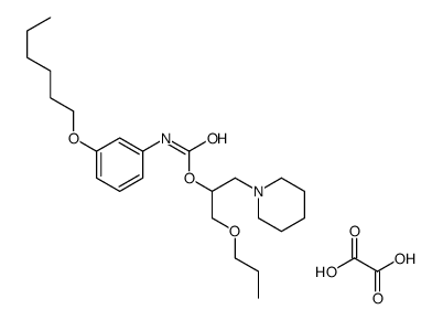 Carbamic acid, (3-(hexyloxy)phenyl)-, 1-(1-piperidinylmethyl)-2-propox yethyl ester, ethanedioate (1:1)结构式