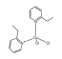 bis(2-ethylpyridine)copper(II) chloride complex Structure