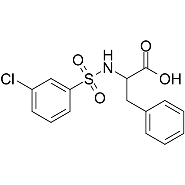 N-[(3-Chlorophenyl)sulfonyl]phenylalanine结构式