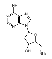 Adenosine,5'-amino-2',5'-dideoxy- Structure