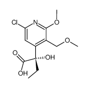 (S)-2-(6-chloro-2-methoxy-3-(methoxymethyl)pyridin-4-yl)-2-hydroxybutanoic acid结构式