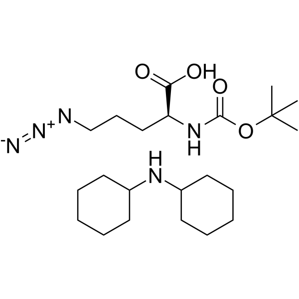 (S)-Boc-2-amino-5-azido-pentanoic acid dicyclohexylammonium结构式