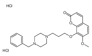 8-[3-(4-benzylpiperazin-1-yl)propoxy]-7-methoxychromen-2-one,dihydrochloride结构式