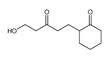 2-(5-hydroxy-3-oxopentyl)cyclohexan-1-one Structure
