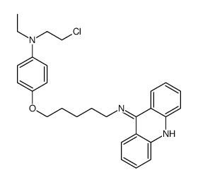 N-[5-[4-[2-chloroethyl(ethyl)amino]phenoxy]pentyl]acridin-9-amine结构式