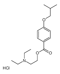 diethyl-[2-[4-(2-methylpropoxy)benzoyl]oxyethyl]azanium,chloride Structure