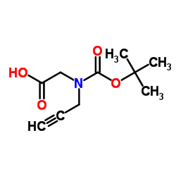 2-[(2-methylpropan-2-yl)oxycarbonyl-prop-2-ynylamino]acetic acid Structure