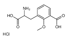 3-(2-amino-2-carboxyethyl)-2-methoxybenzoic acid,hydrochloride Structure