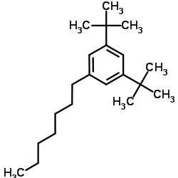 1-Heptyl-3,5-bis(2-methyl-2-propanyl)benzene Structure