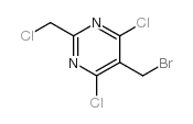 Pyrimidine,5-(bromomethyl)-4,6-dichloro-2-(chloromethyl)- Structure