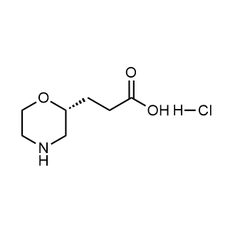 (R)-3-(morpholin-2-yl)propanoic acid hydrochloride Structure