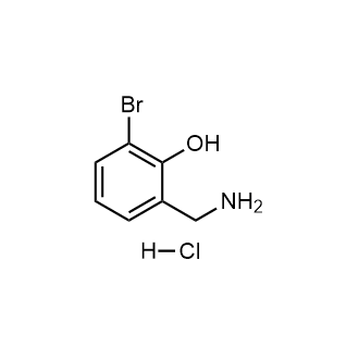 2-(氨基甲基)-6-溴苯酚盐酸盐结构式