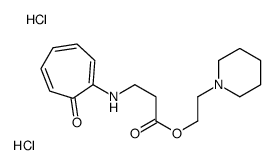 (7-oxocyclohepta-1,3,5-trien-1-yl)-[3-oxo-3-(2-piperidin-1-ium-1-ylethoxy)propyl]azanium,dichloride Structure