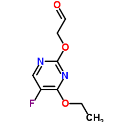 Acetaldehyde, [(4-ethoxy-5-fluoro-2-pyrimidinyl)oxy]- (9CI) Structure