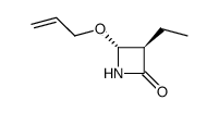 2-Azetidinone,3-ethyl-4-(2-propenyloxy)-,(3R-trans)-(9CI) Structure