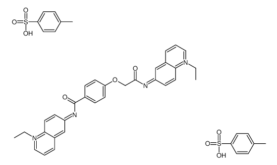 N-(1-ethylquinolin-1-ium-6-yl)-4-[2-[(1-ethylquinolin-1-ium-6-yl)amino]-2-oxoethoxy]benzamide,4-methylbenzenesulfonate结构式