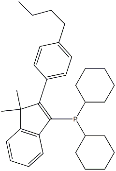 [2-(4-butylphenyl)-1,1-dimethyl-1H-inden-3-yl]dicyclohexylPhosphine结构式