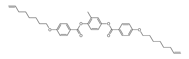 2,5-bis[[4'-(n-oct-7''-enyloxy)benzoyl]oxy]toluene结构式