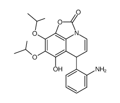 2H,6H-Oxazolo[5,4,3-ij]quinolin-2-one,6-(2-aminophenyl)-7-hydroxy-8,9-bis(1-methylethoxy)-结构式