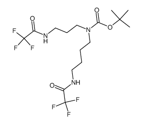 tert-butyl-N-(3-trifluoroacetamidopropyl)-N-(4-trifluoroacetamidobutyl)carbamate Structure