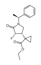 ethyl 1-{(3S,4S)-4-fluoro-5-oxo-1-[(S)-1-phenylethyl]pyrrolidin-3-yl}cyclopropanecarboxylate结构式