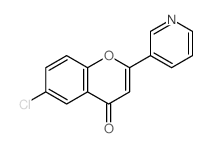 4H-1-Benzopyran-4-one,6-chloro-2-(3-pyridinyl)-结构式