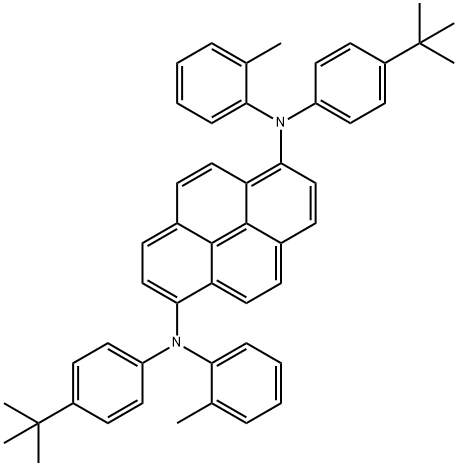 1,6-Pyrenediamine, N1,N6-bis[4-(1,1-dimethylethyl)phenyl]-N1,N6-bis(2-methylphenyl)- structure