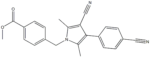 methyl 4-((3-cyano-4-(4-cyanophenyl)-2,5-dimethyl-1H-pyrrol-1-yl)methyl)benzoate Structure