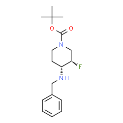cis-tert-butyl 4-(benzylamino)-3-fluoropiperidine-1-carboxylate Structure