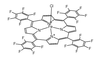 5,10,15,20-tetrakis-pentafluorophenyl-21H,23H-porphyrin iron(III) chloride结构式