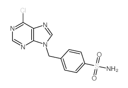 4-[(6-chloropurin-9-yl)methyl]benzenesulfonamide结构式