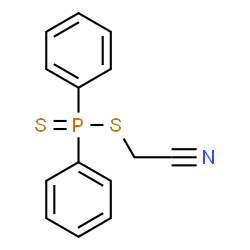 Diphenylphosphinodithioic acid cyanomethyl ester Structure