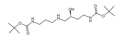 (3S)-N,N-1,7-bis-tert-butoxycarbonyl-3-hydroxyspermidine Structure