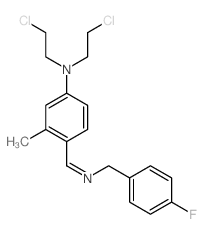 Benzenemethanamine,N-[[4-[bis(2-chloroethyl)amino]-2-methylphenyl]methylene]-4-fluoro- structure