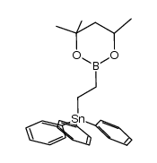 2-(2-triphenylstannylethyl)-4,4,6-trimethyl-1,3,2-dioxaborinan结构式