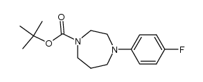 4-(4-fluorophenyl)-1,4-diazepane-1-carboxylic acid tert-butyl ester结构式