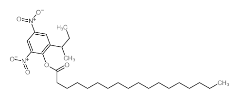 Octadecanoicacid, 2-(1-methylpropyl)-4,6-dinitrophenyl ester Structure