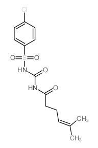 4-Hexenamide,N-[[[(4-chlorophenyl)sulfonyl]amino]carbonyl]-5-methyl-结构式