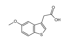(5-Methoxy-benzo(b)thiophen-3-yl)acetic acid structure