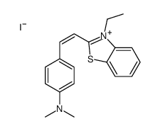 4-[2-(3-ethyl-1,3-benzothiazol-3-ium-2-yl)ethenyl]-N,N-dimethylaniline,iodide Structure